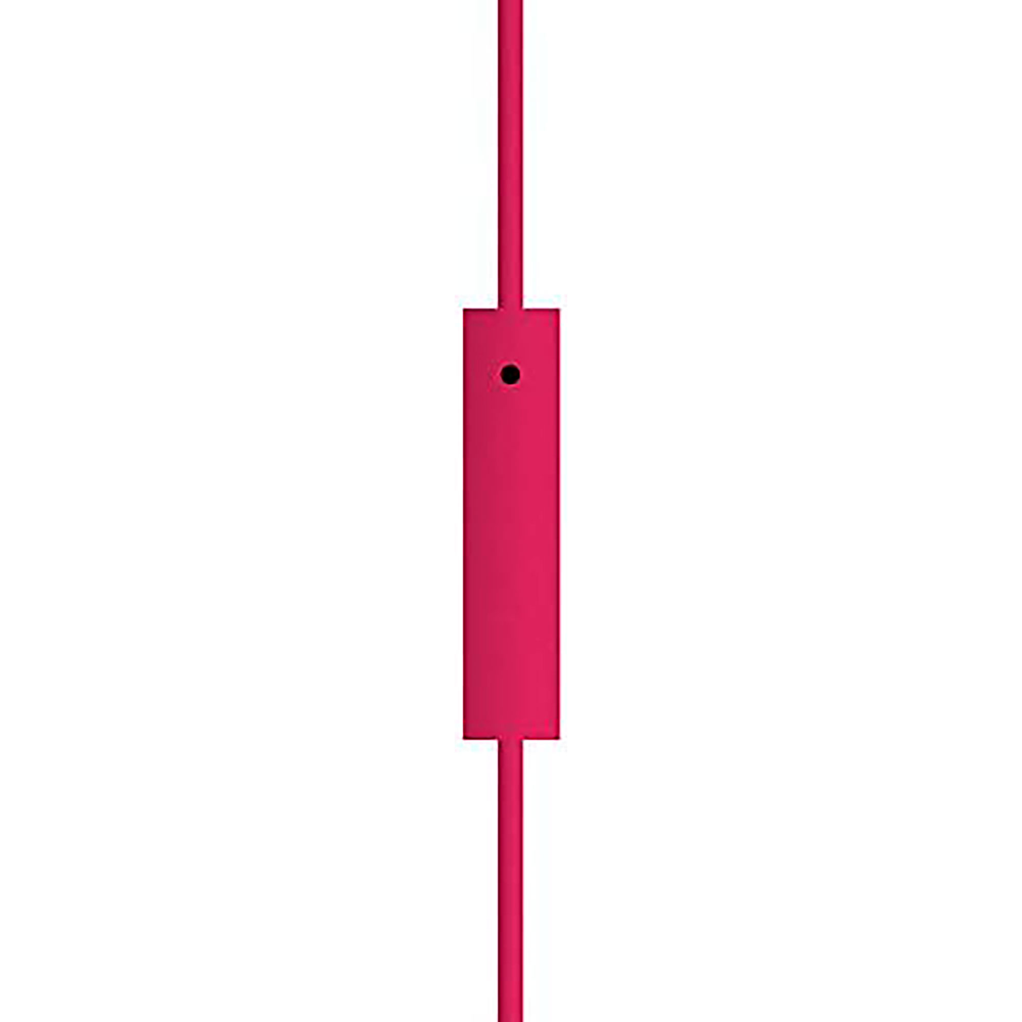 Cable rosa con una pequeña sección rectangular y un pequeño punto negro. Diseño simple.
