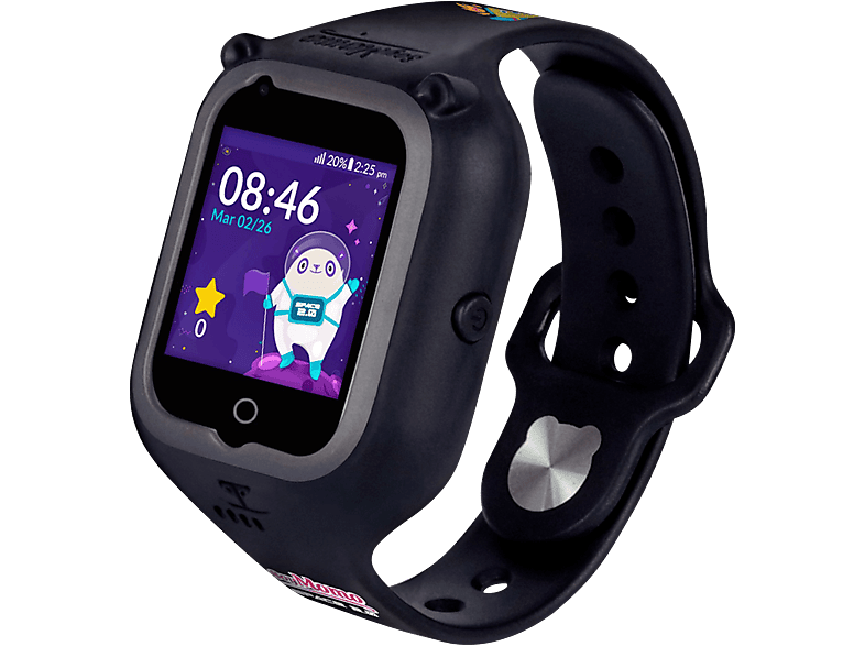 Kinder Schwarz Smartwatch SOYMOMO Silikon, 2.0 Space