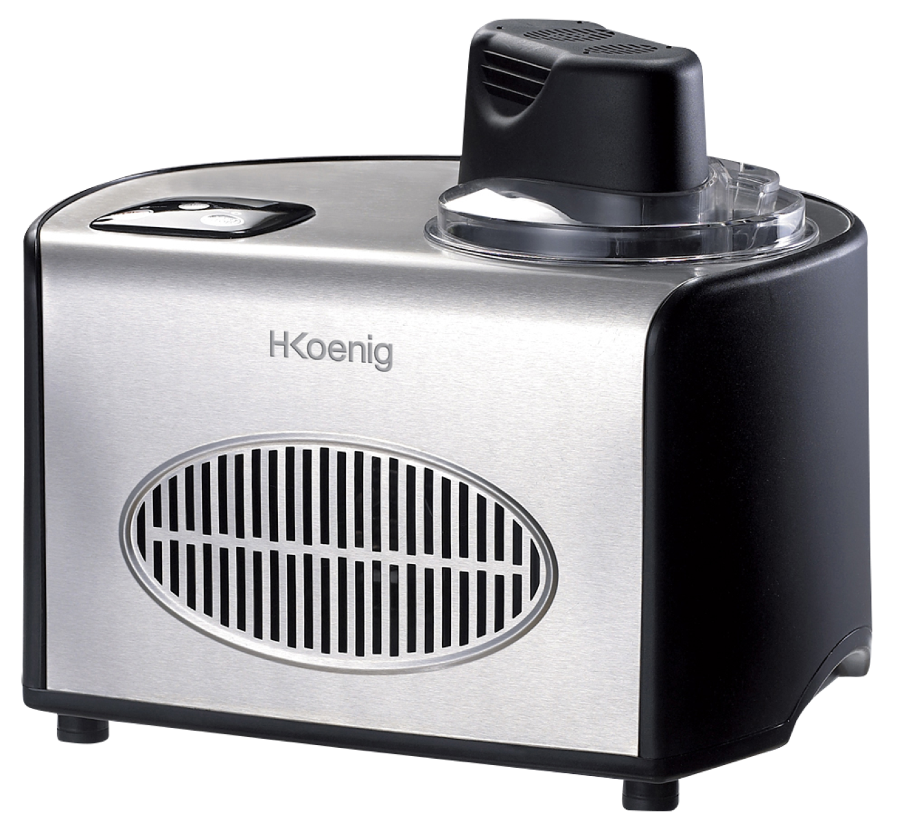 H.KOENIG H.Koenig professionelle Eismaschine HF250/ Watt, (150 1,5 150 Kühlfunktion/ L Eiscrememaschine Sorbet / W Silber) Eis, Joghurt, Frozen 