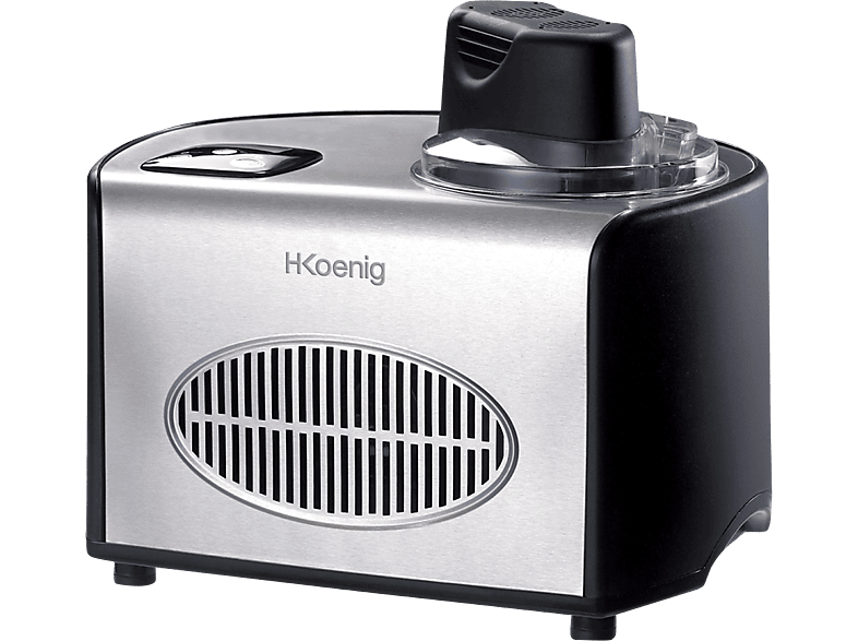 H.KOENIG H.Koenig professionelle Eismaschine HF250/ Watt, (150 1,5 150 Kühlfunktion/ L Eiscrememaschine Sorbet / W Silber) Eis, Joghurt, Frozen 
