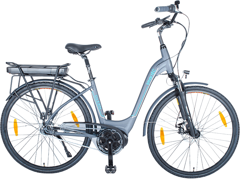 SMARTEC City-Pedelec CitX-7NS / E-Bike Citybike (Laufradgröße: 28 Zoll, Rahmenhöhe: 46 cm, Unisex-Rad, 540 Wh, grau matt)