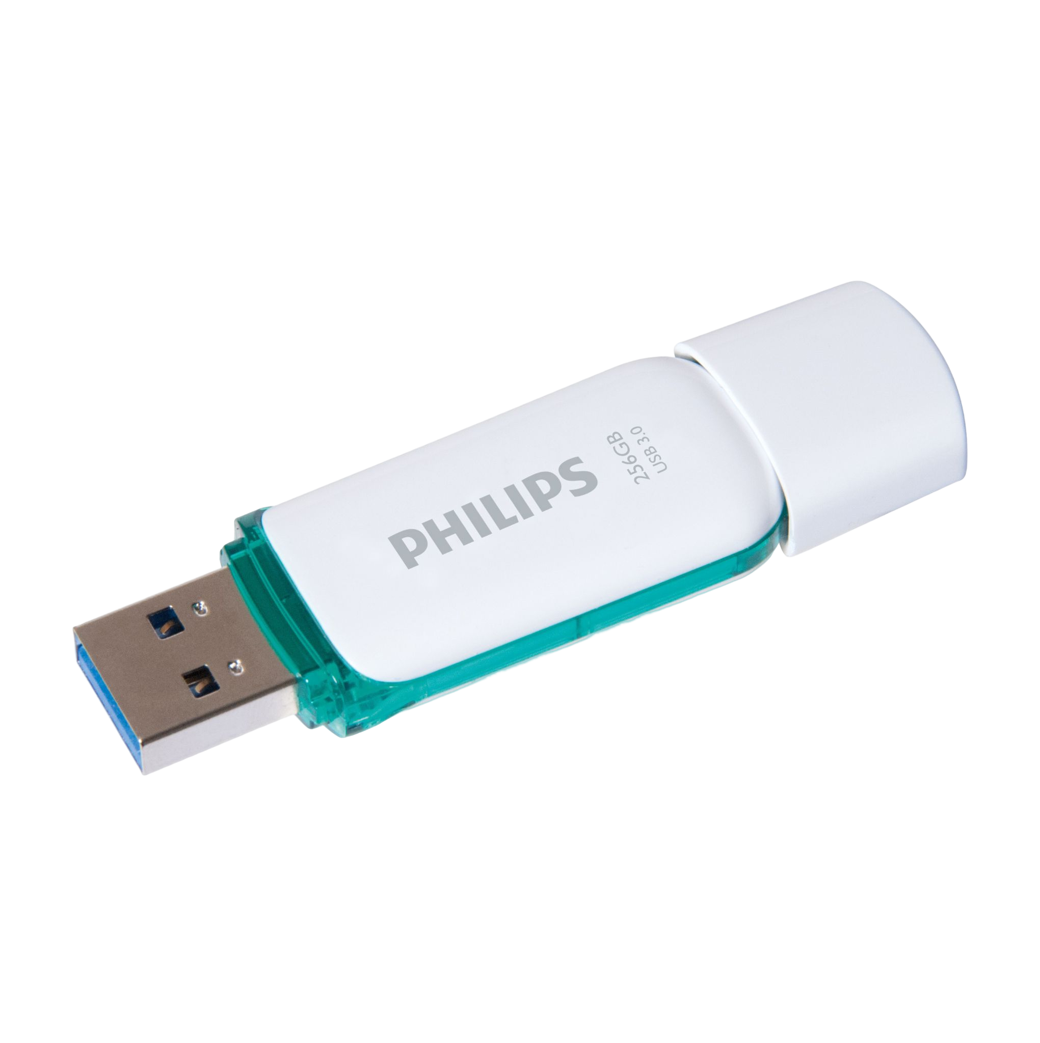 Edition Green®, (Weiß, PHILIPS Spring 256 Snow 100 MB/s GB) USB-Stick