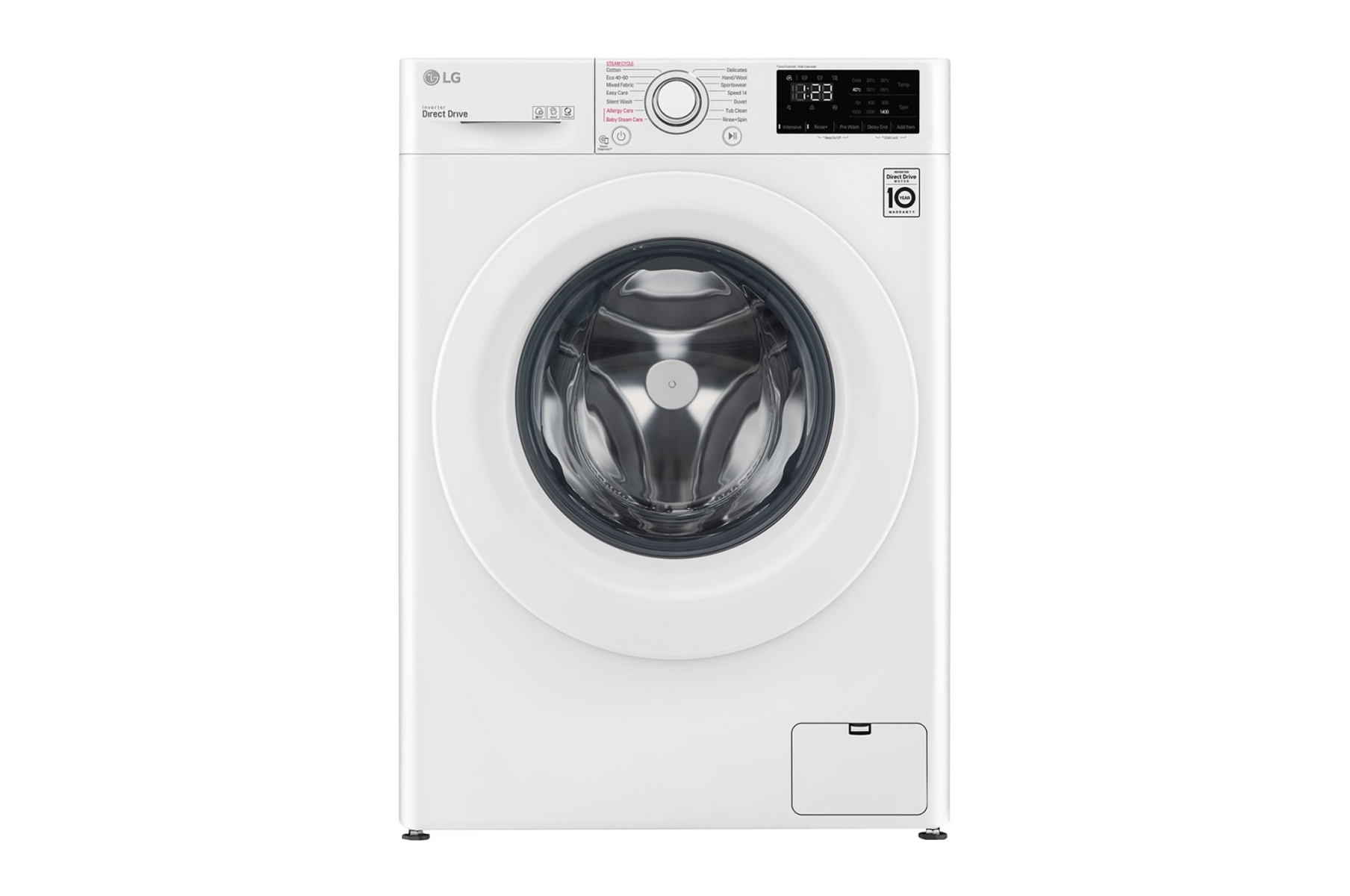 Lavadora carga frontal - F2WV3S85S3W LG, 8,5 kg, 14 programas, Blanco