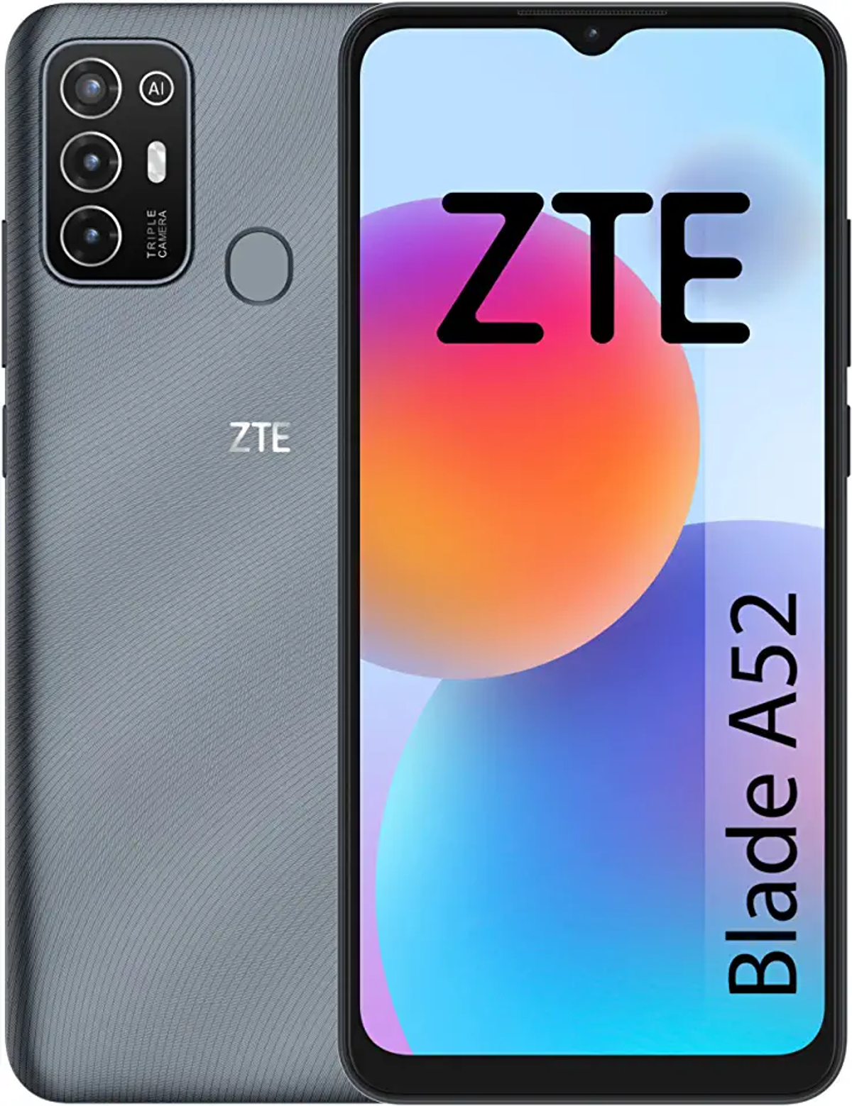 Móvil - Zte BLADE A52 HD+ 2+64GB SPACE GRAY - Telefono Movil 6,52" Android ZTE, Gris, 64 GB, 2 GB, 6,52 ", HD+, Snapdragon 5000 mAhmAh