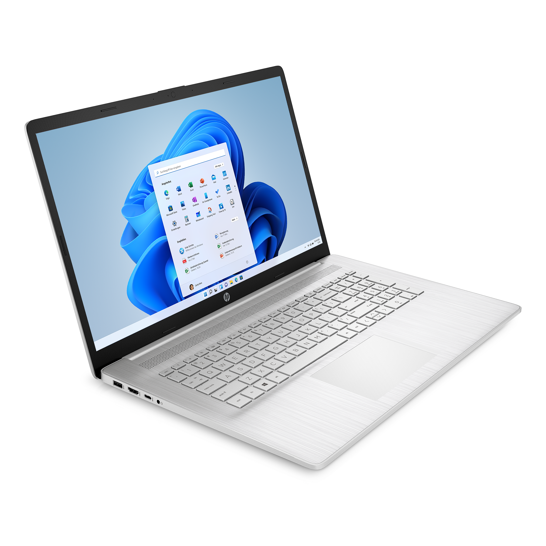 HP GB 17-cn21, 16 2021 Pro Notebook SSD, Silber i5 Prozessor, Intel® Core 11 Windows Office Zoll RAM, i5-1235U, Display, 4000 17,3 Pro, Core™ GB mit +