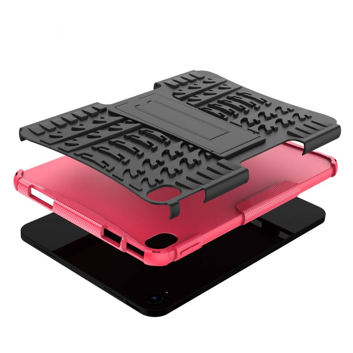 Backcover Rosa Thermoplastisches 2i1 Apple CASEONLINE Tablethülle für Stoßfest Urethan,