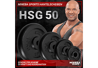 MIWEBA SPORTS  HSG50 2x 5 kg Hantelscheibe, schwarz