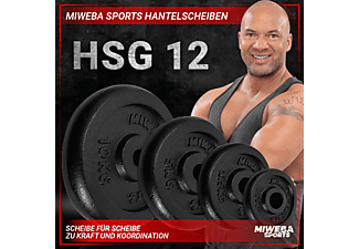 MIWEBA SPORTS  HSG12 4x 1,25 kg Hantelscheibe, schwarz