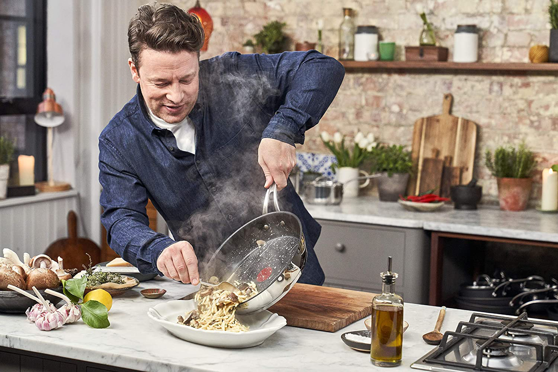 TEFAL Jamie Oliver Cook\'s Titanium) Classic Bratpfanne E30604 Beschichtung: (Edelstahl