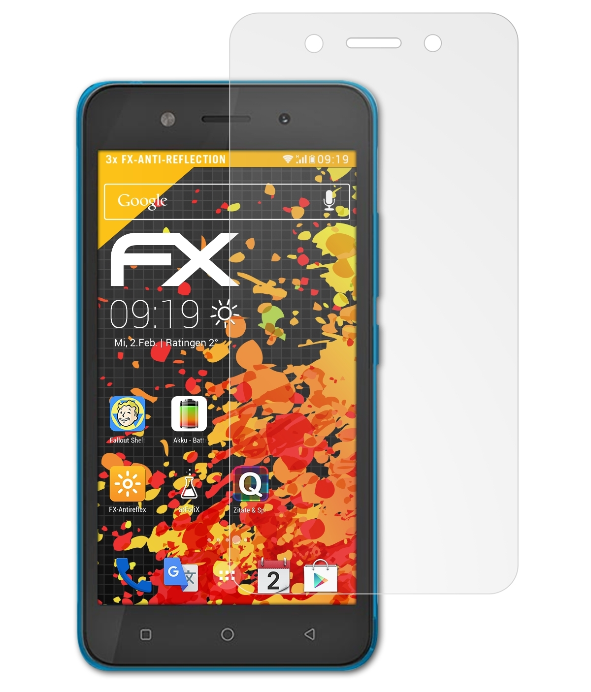 ATFOLIX Tecno Displayschutz(für 5c) FX-Antireflex Pop 3x