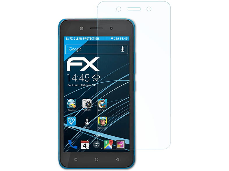 ATFOLIX 3x FX-Clear Displayschutz(für Tecno Pop 5c)
