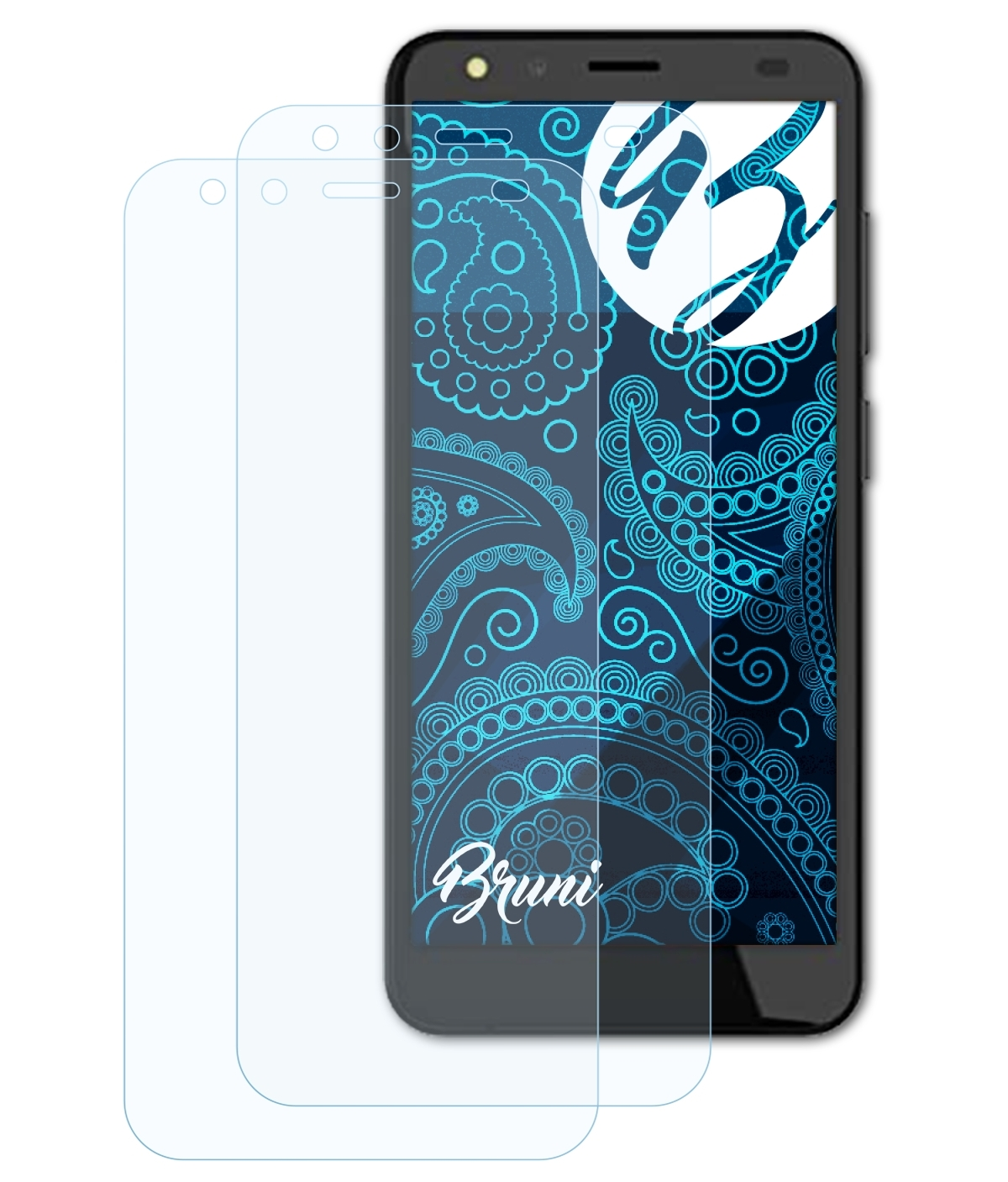 BRUNI 2x Basics-Clear A11L) Mobile Schutzfolie(für Nuu