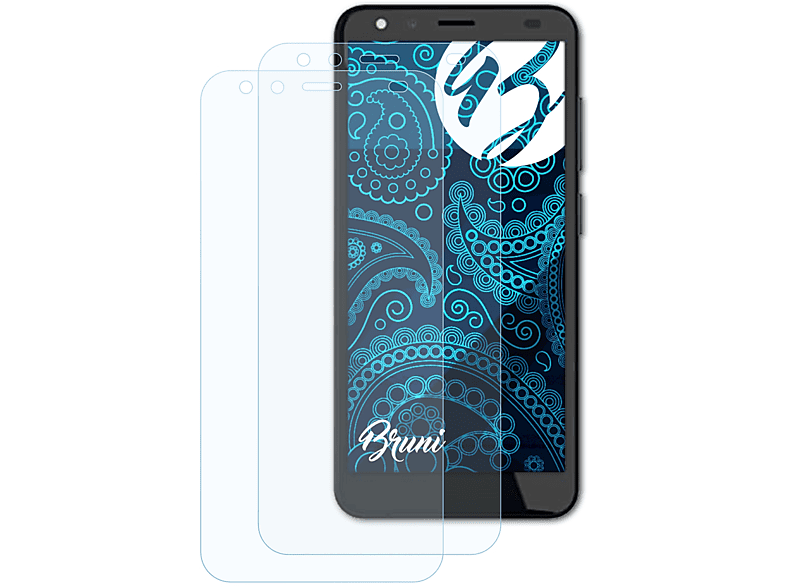 BRUNI 2x Basics-Clear Schutzfolie(für Nuu Mobile A11L) | Displayschutzfolien & Gläser