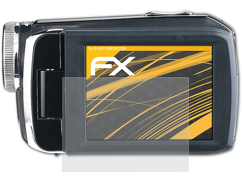 ATFOLIX 3x Somikon Displayschutz(für FX-Antireflex NX4356-944)