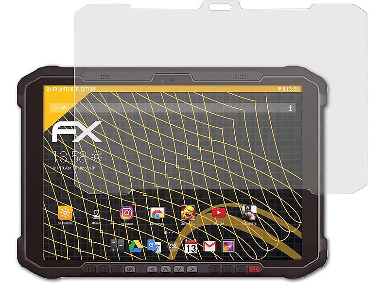 ATFOLIX 2x FX-Antireflex Displayschutz(für Orion) SD100 Newland