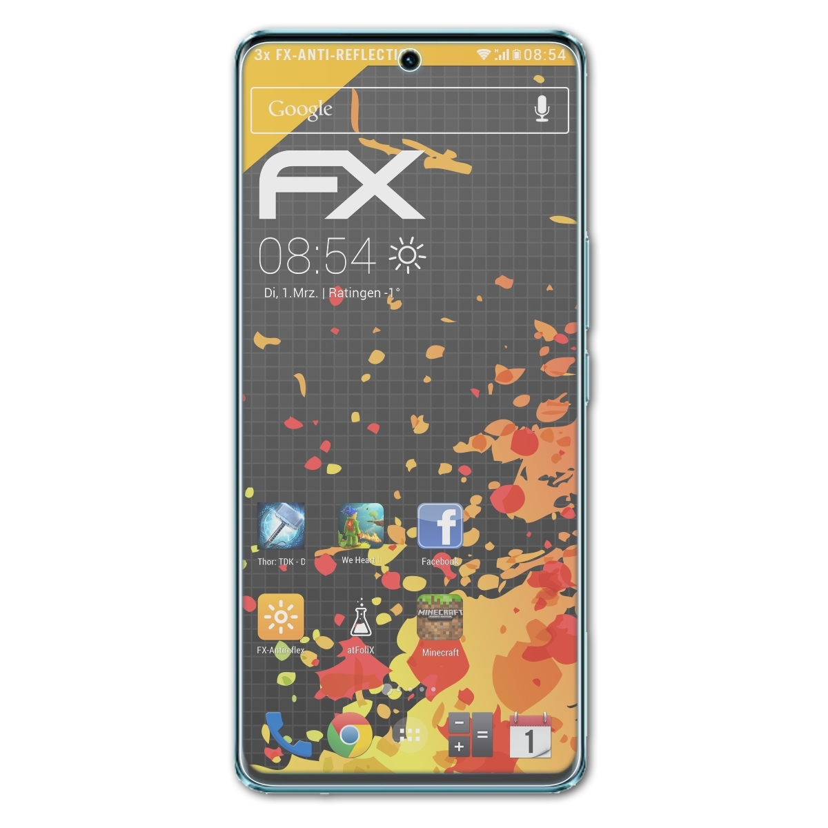 ATFOLIX 3x FX-Antireflex S15 Displayschutz(für Pro) Vivo