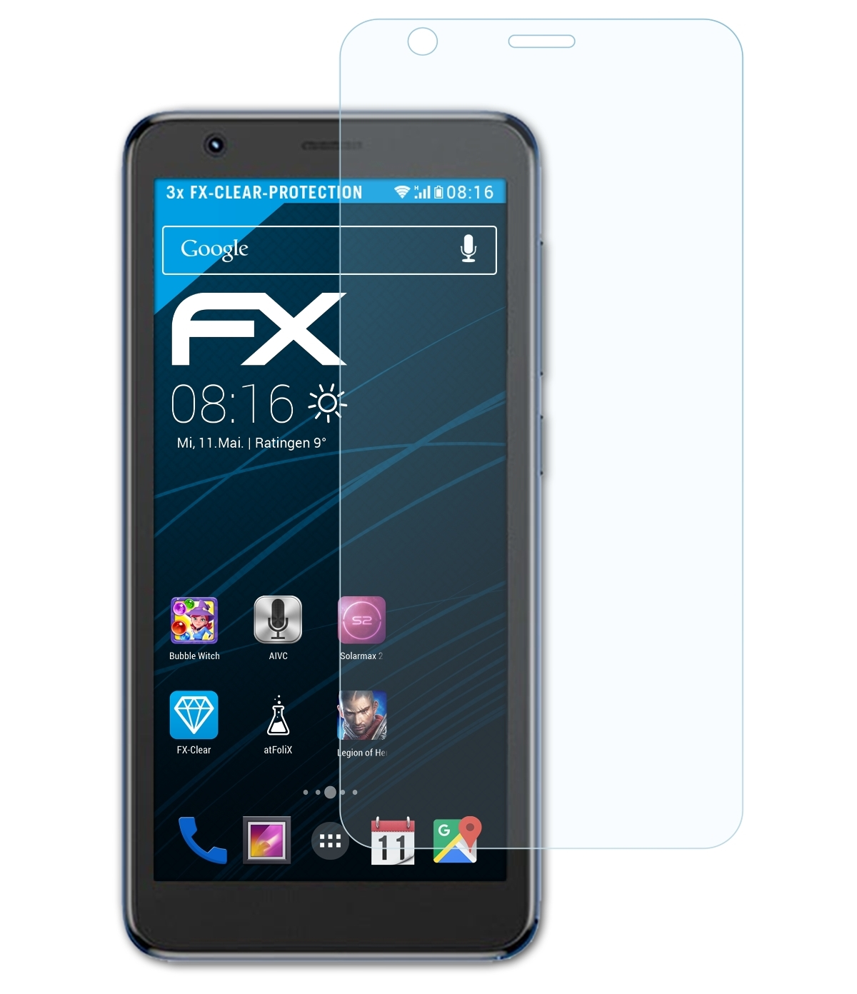 ATFOLIX 3x FX-Clear Displayschutz(für L9) Blade ZTE
