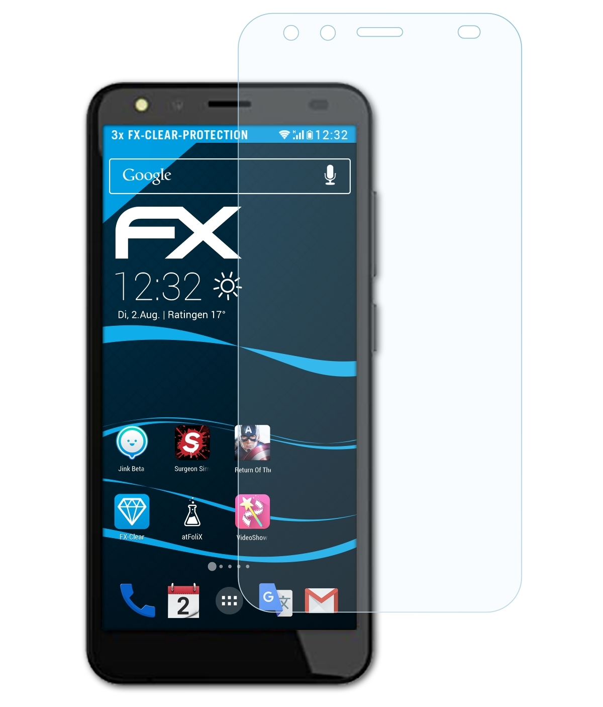 3x FX-Clear A11L) Displayschutz(für ATFOLIX Nuu Mobile