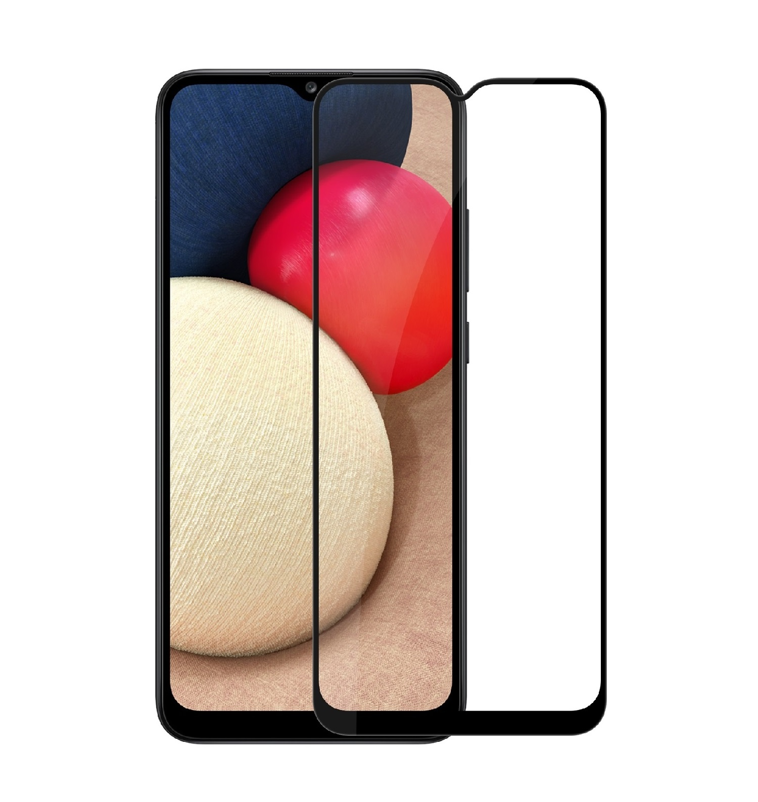 COVER PROTECTORKING KLAR Displayschutzfolie(für 1x A02s) HD Schutzglas Galaxy Hartglas Samsung 9H FULL