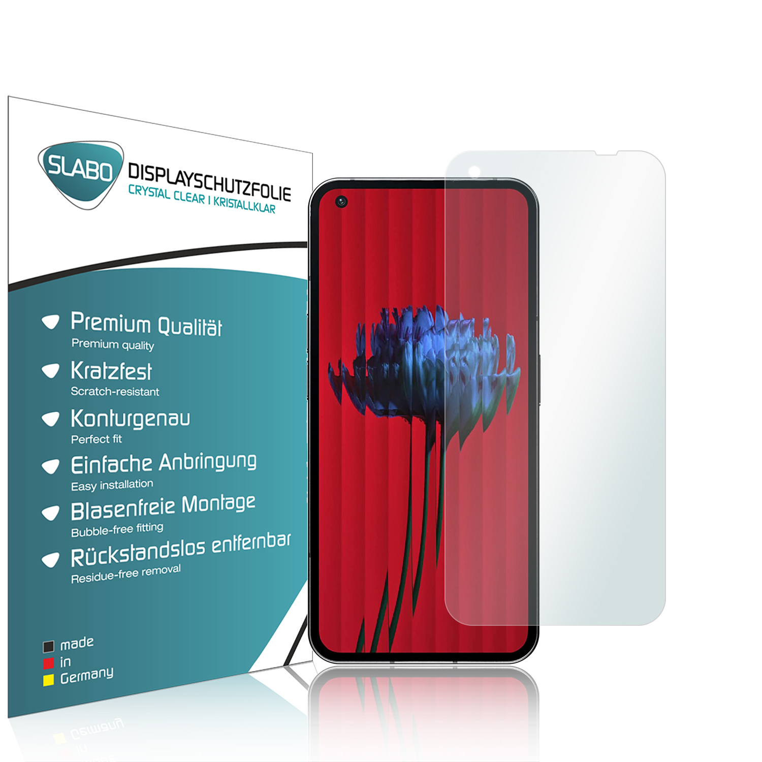 Clear Phone x Displayschutz(für 4 SLABO Nothing Crystal (1))