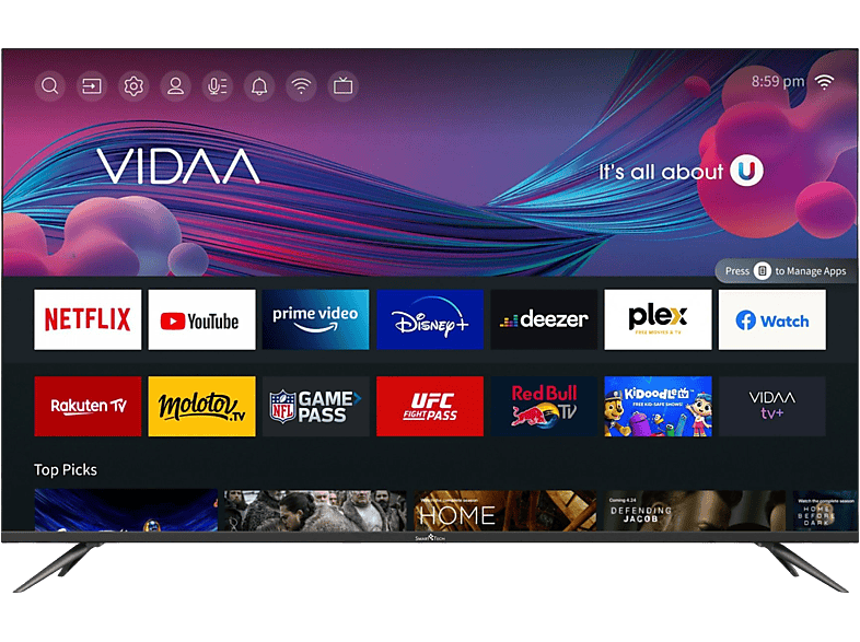 DAEWOO 55DM62UA Televisor Smart TV 55 Direct LED UHD 4K HDR