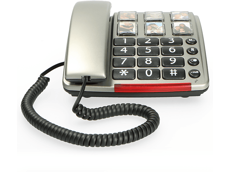 PROFOON TX-560 - Fototasten schnurgebunden mit Bürotelefon großen großen und Zahlentasten Tischtelefon 