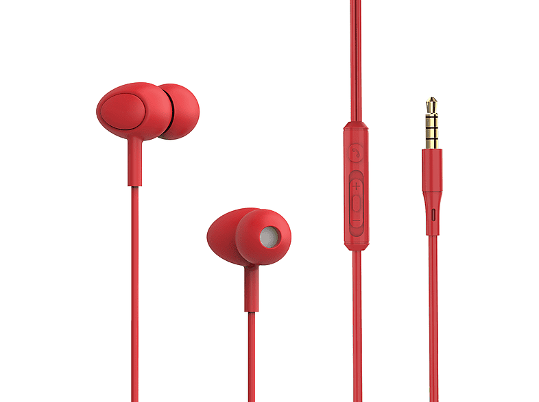 TELLUR Basis-Gamma, In-ear Kabelgebundener Kopfhörer Rot