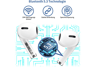 MUDRA AP28 Pro ANC ENC, In-ear Kopfhörer Bluetooth White