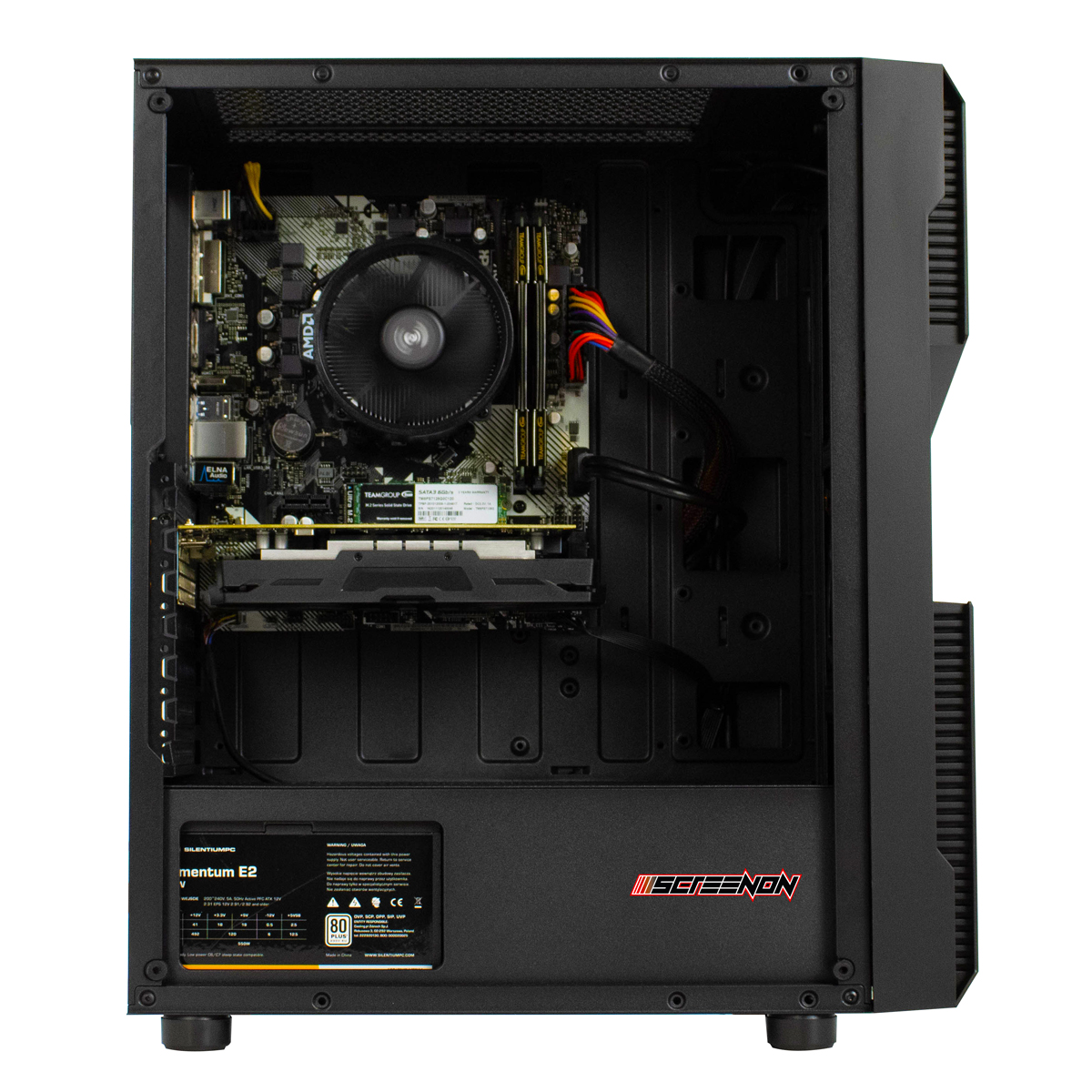 RX AMD 2200G 8 Vega Ryzen GB Prozessor, PC 3 Radeon SCREENON TB 1 mit HDD, Y16584-W1, 8 Gaming RAM,