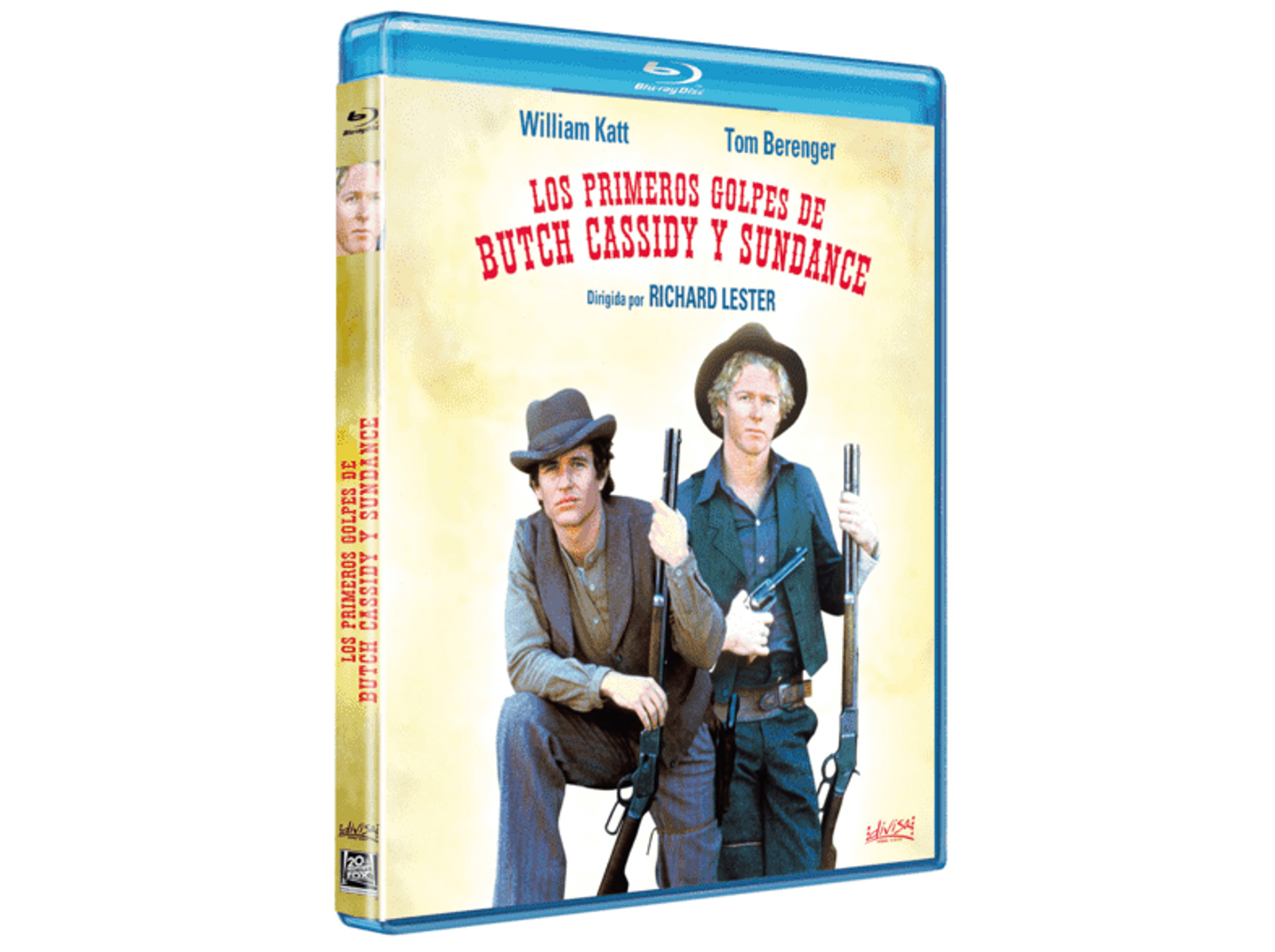 Portada de película con actores sosteniendo armas, título en español: Los Primeros Golpes...
