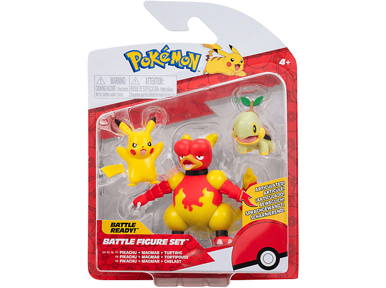 & Pokémon 3er Chelast, Battle - Pack Pikachu#9 - Figur Magmar