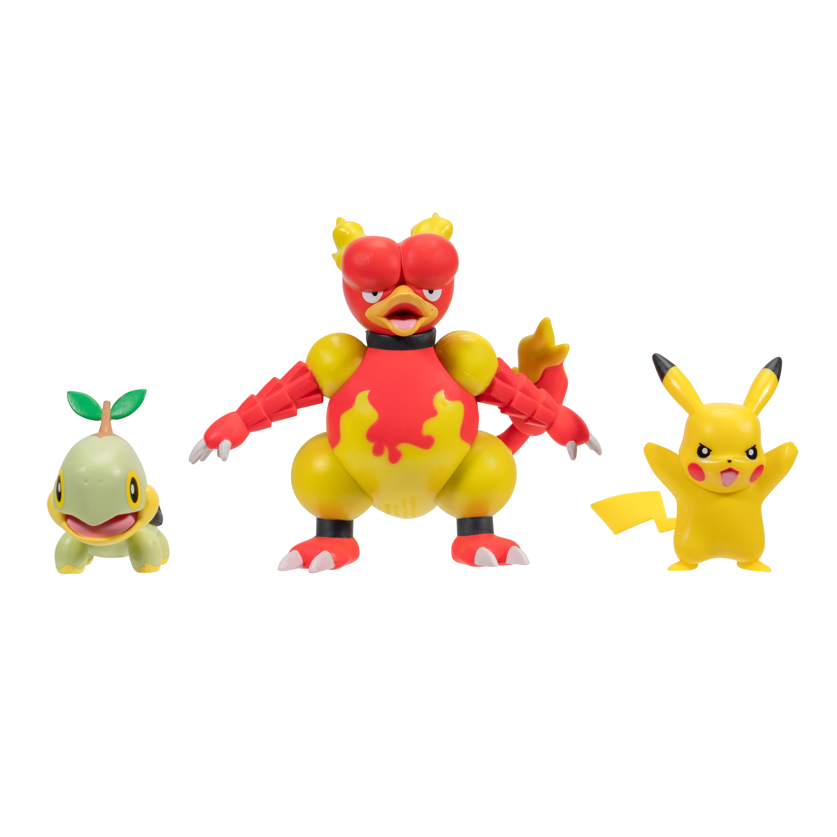 & Battle - Pack 3er Pikachu#9 Figur Magmar Chelast, Pokémon -