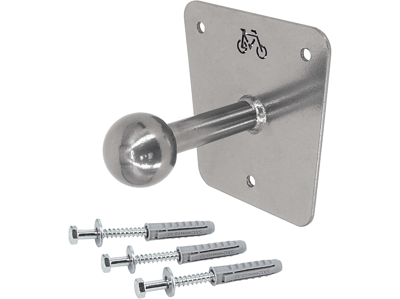 Befestigung Silber für Fahrradheckträger PREMIUMX inkl. Aufhängung Fahrradträger-Wandhalter, Fahrradträger Wandhalterung