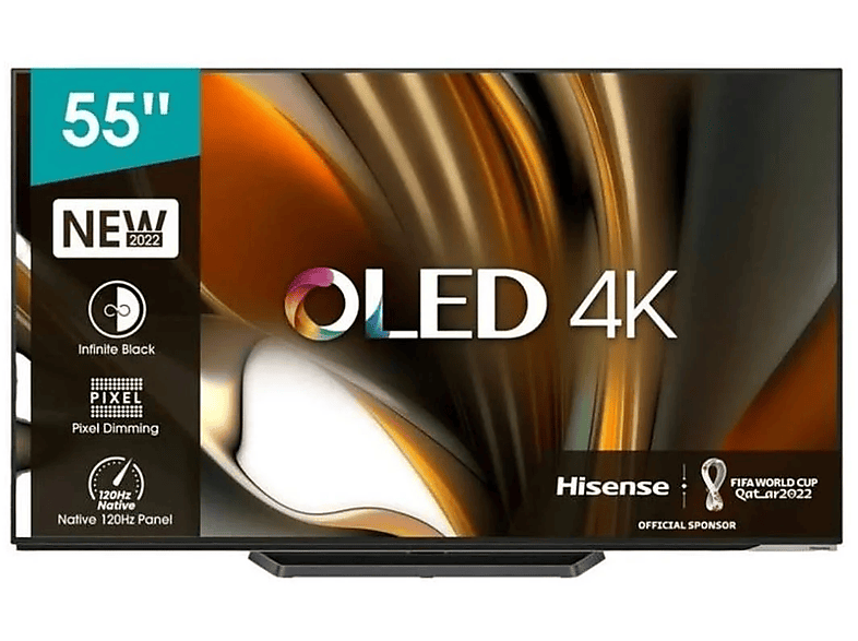 HISENSE 55 A | 4K, VIDAA 138 OLED cm, 55 TV H / (Flat, Zoll UHD U6) 85 SATURN