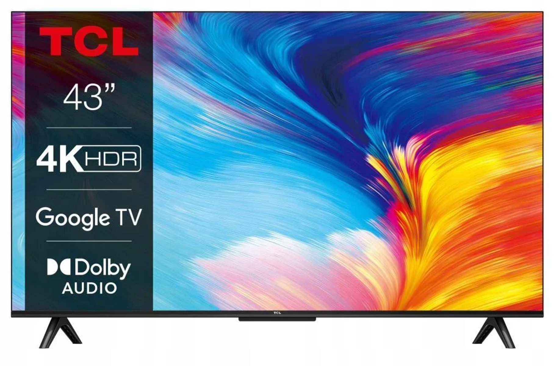 TV LED 43" - 43P631 TCL, UHD 4K, DVB-T2 (H.265)Sí, Negro