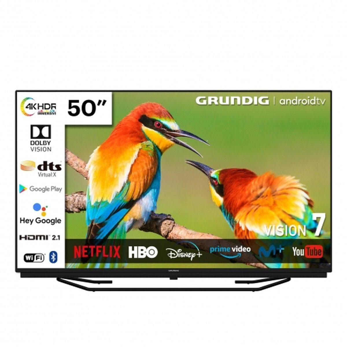 TV LED 50" - 50 GGU 7960B GRUNDIG, UHD 4K, Quad Core, DVB-T2 (H.265)Sí, Negro