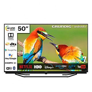 TV LED 50" - GRUNDIG 50 GGU 7960B, UHD 4K, Quad Core, DVB-T2 (H.265), Negro