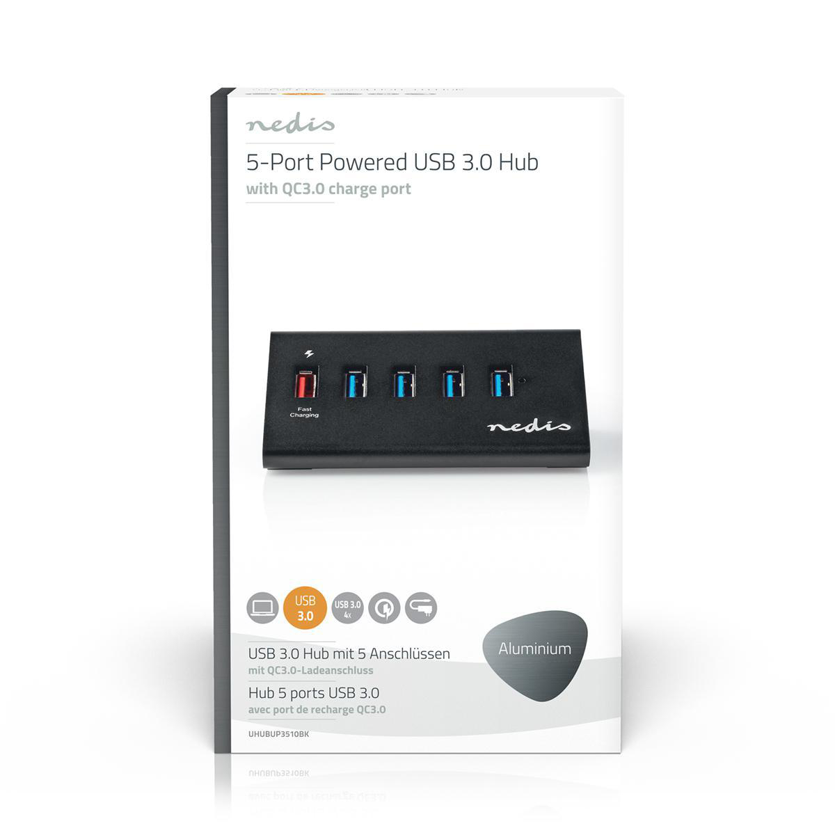 NEDIS USB-Hub UHUBUP3510BK
