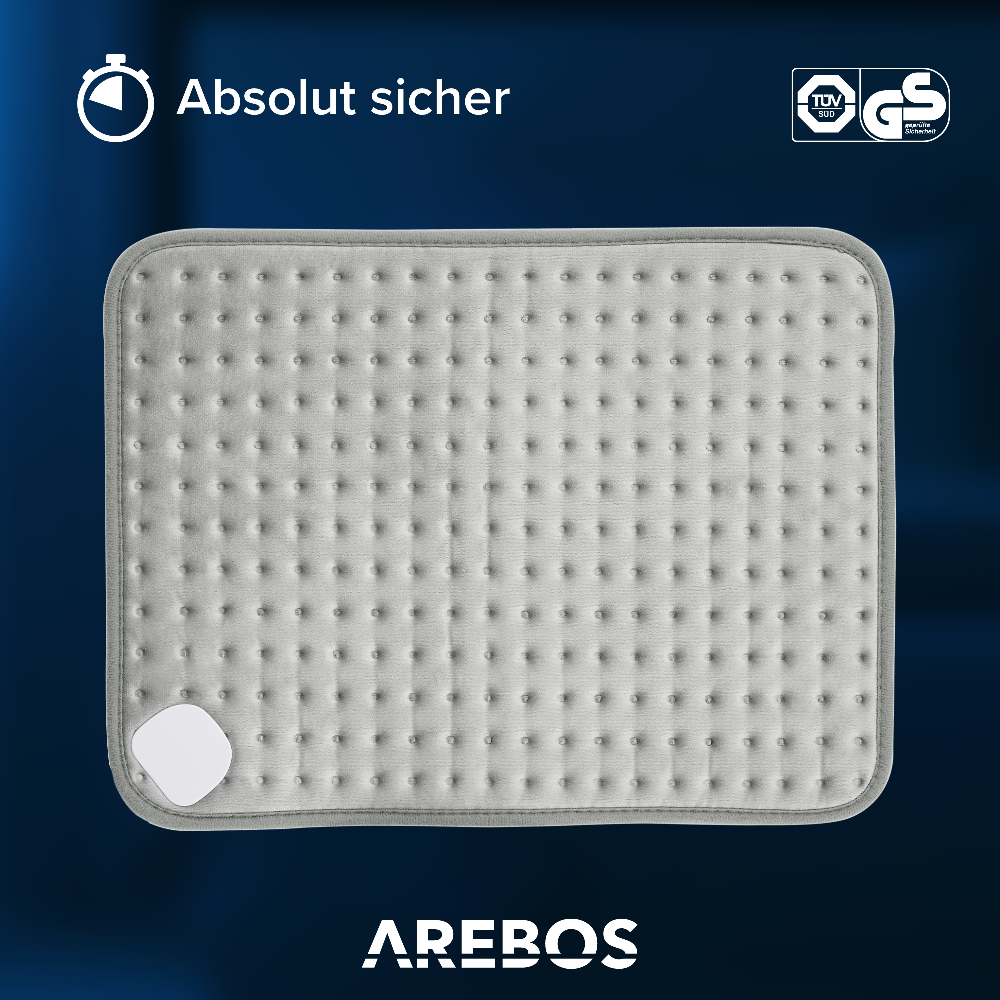 AREBOS Abschaltautomatik & Überhitzungsschutz LED inkl. | Fernbedienung - Heizkissen