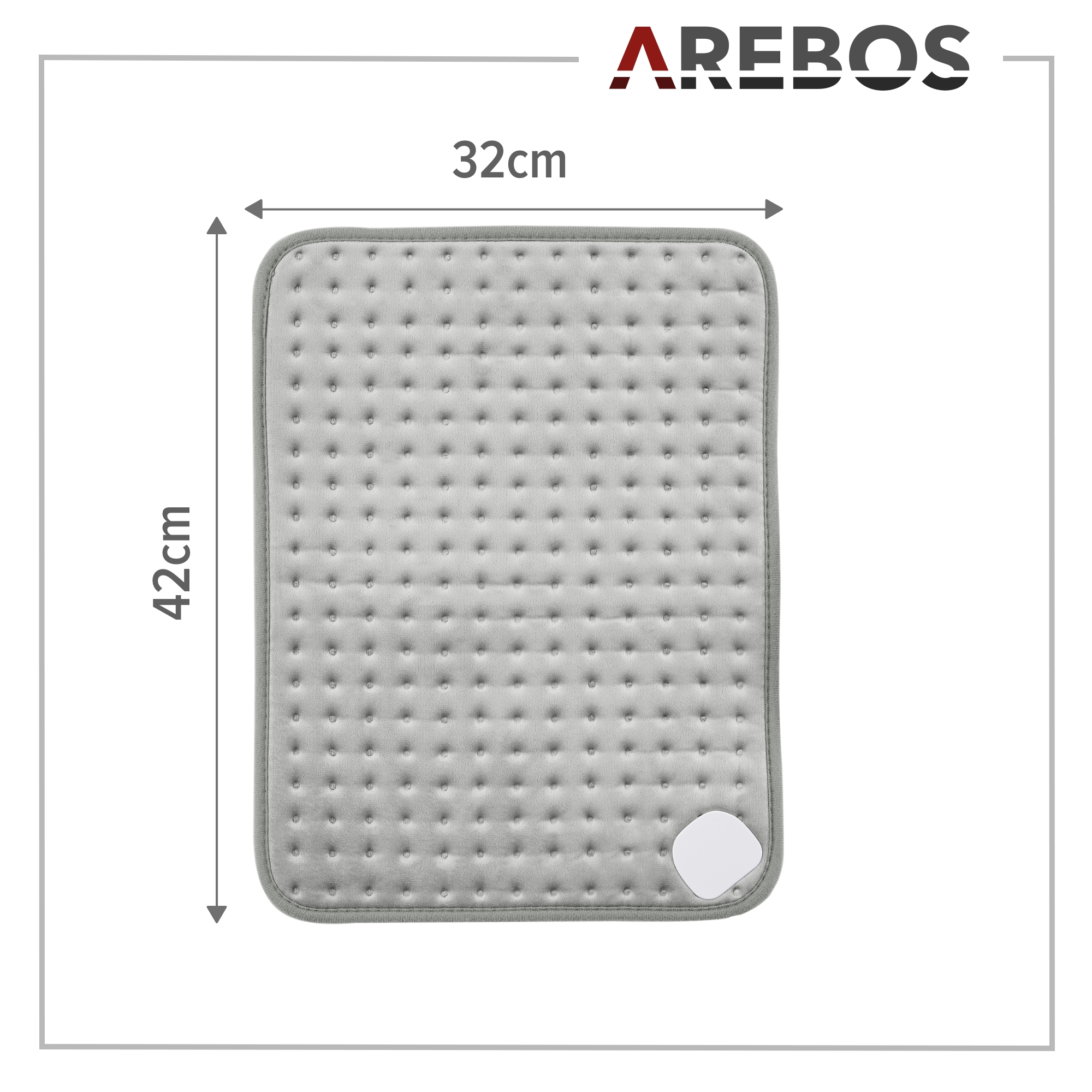 AREBOS Abschaltautomatik & Überhitzungsschutz | LED Heizkissen inkl. Fernbedienung 