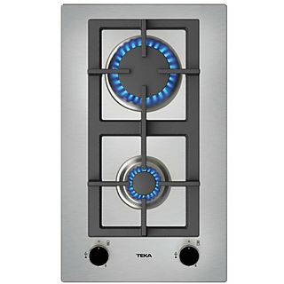 Placa de gas - TEKA 112610047, 2 Fuegos zonas, Natural&Butano, 77,47 cm, Color Inox