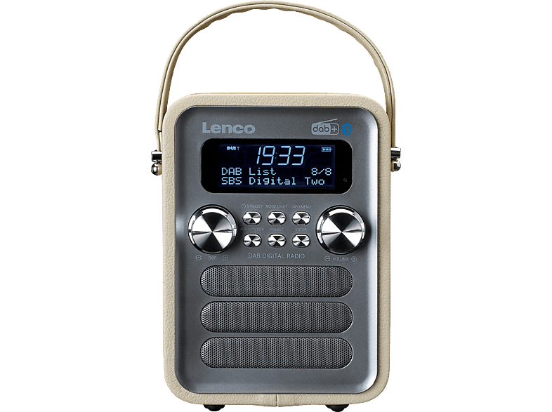 LENCO PDR-051TPSI - Tragbares bluetooth Taupe Bluetooth, Radio, FM, DAB+,FM, DAB