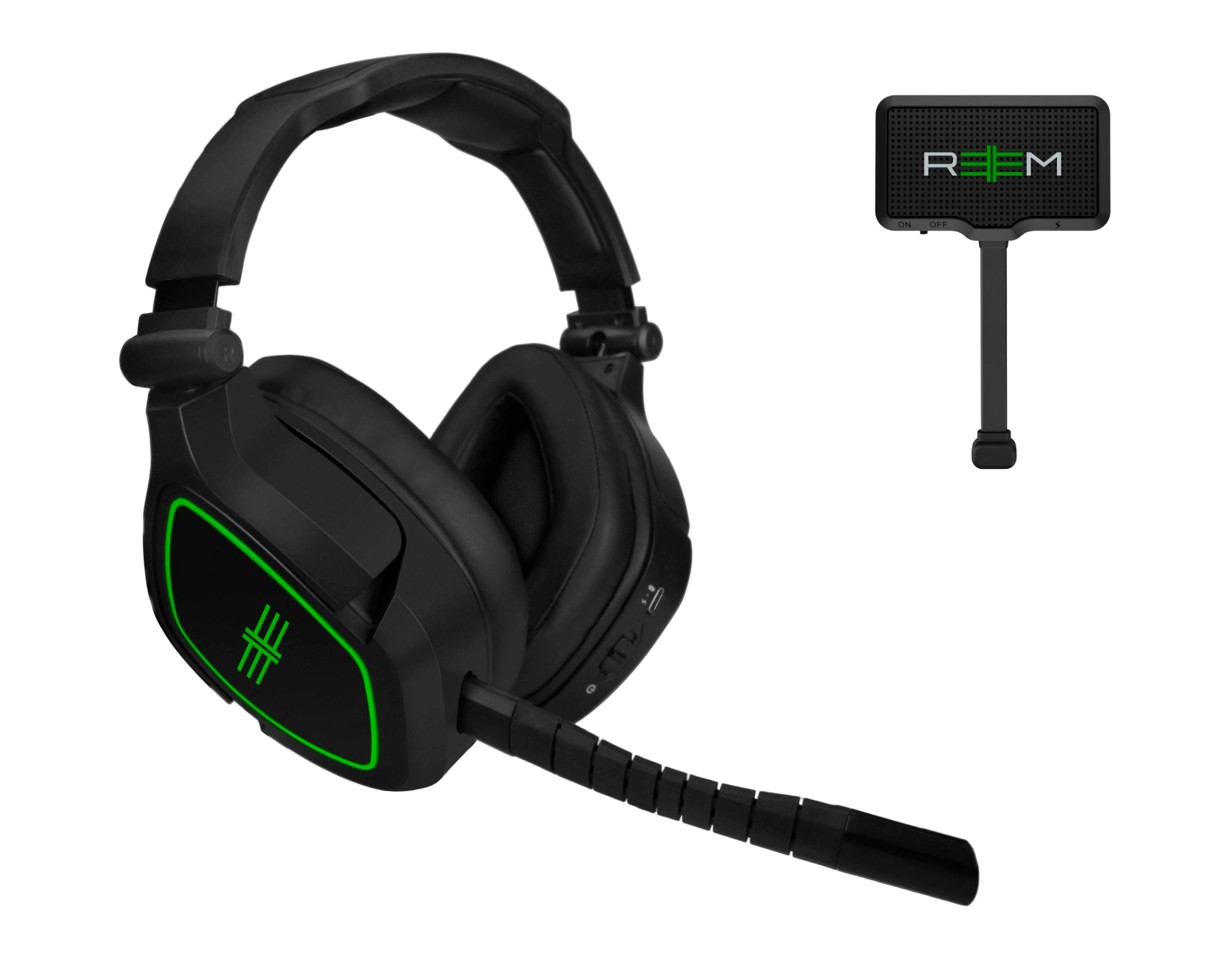 Schwarz Over-ear Headset Eagle Headset, REEM Gaming Wireless