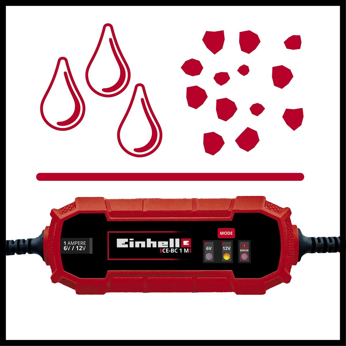 EINHELL CE-BC 1 M Rot Autobatterie Ladegerät