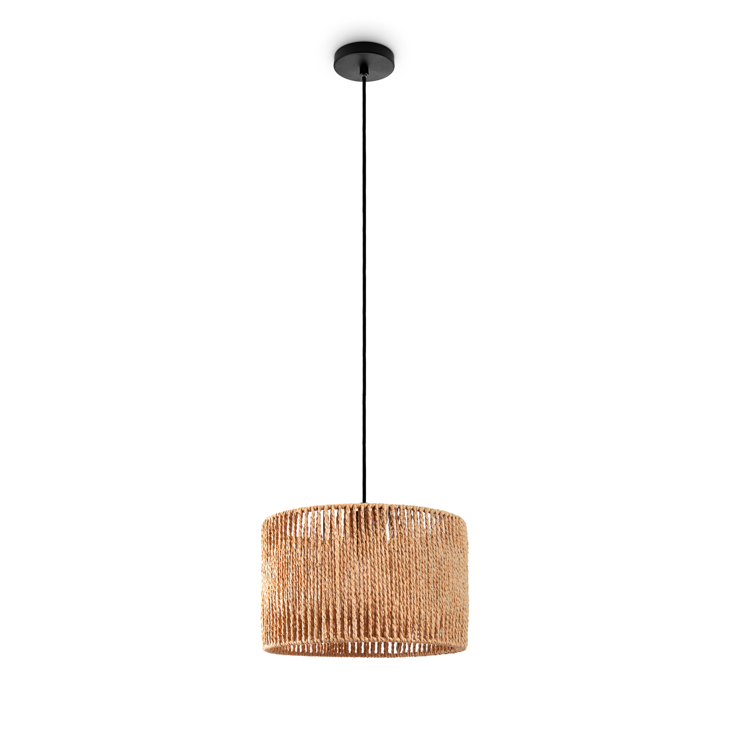 PACO HOME HUGO Pendelleuchte Rattan-Design