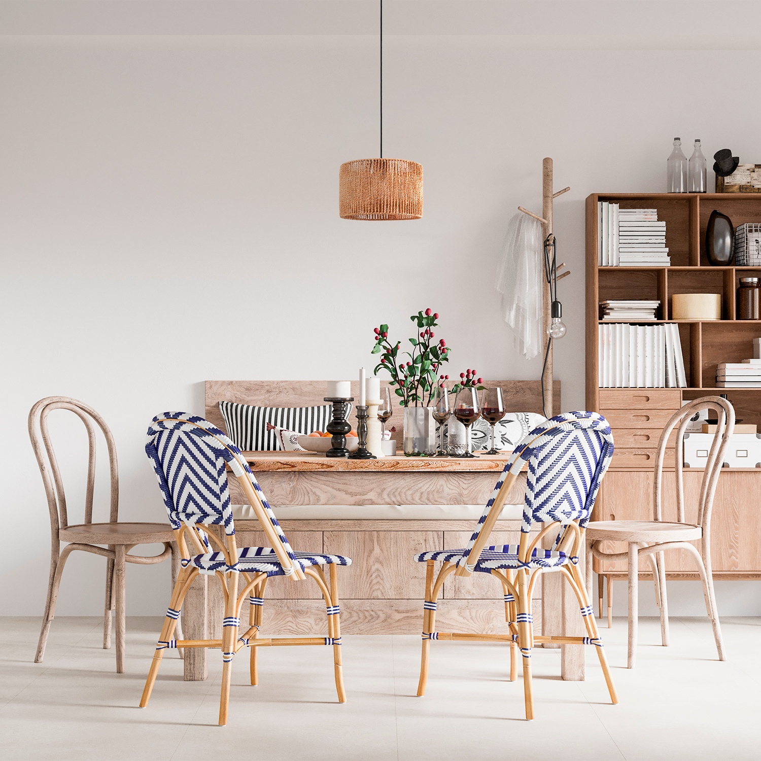 Rattan-Design HUGO Pendelleuchte PACO HOME