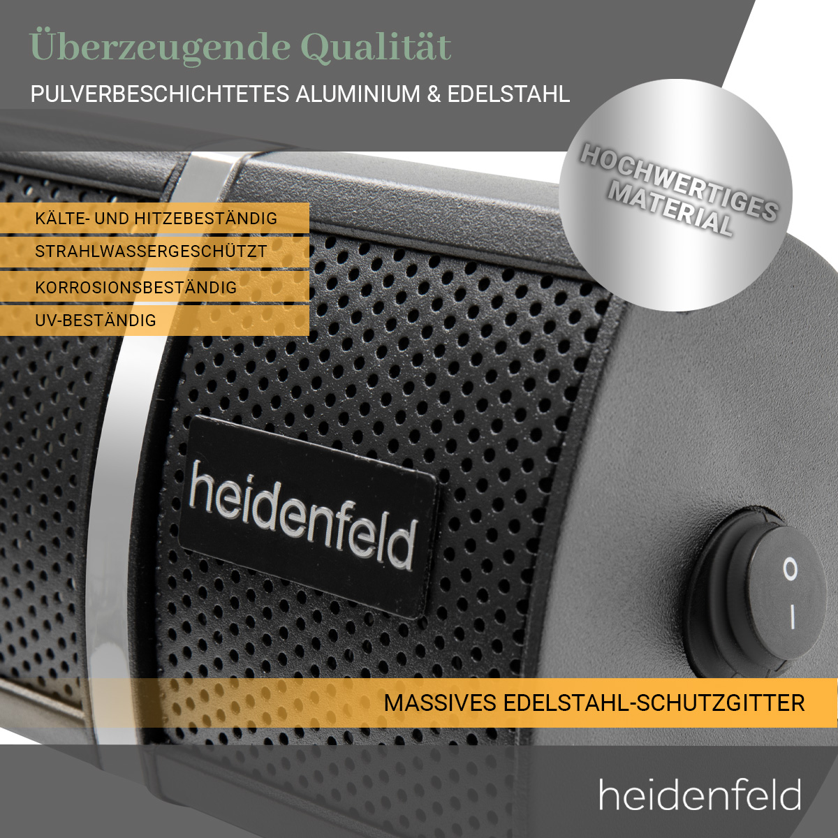 HEIDENFELD IH110 Heizstrahler (3000 Watt) Infrarot