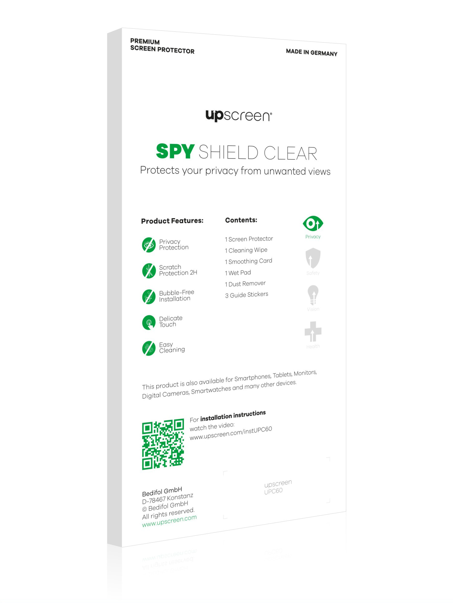 UPSCREEN Anti-Spy Schutzfolie(für Motorola Edge (2021))