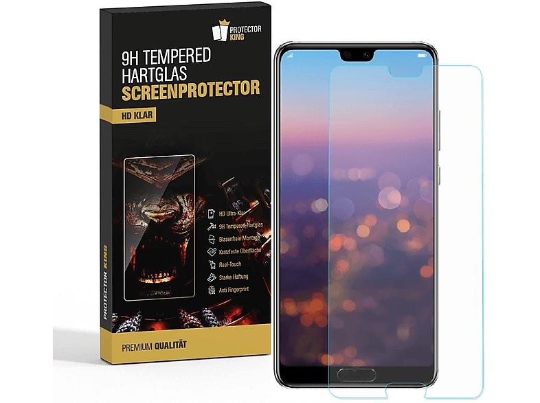 PROTECTORKING 6x 3D P20) A++ Displayschutzfolie(für Huawei Schutzglas Hartglas KLAR HD 9H