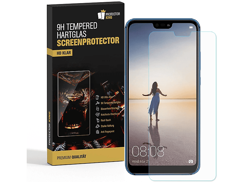 HD KLAR A++ P20 Displayschutzfolie(für 9H PROTECTORKING 3D Lite) 1x Hartglas Schutzglas Huawei